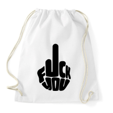 PRINTFASHION fuck you - Sportzsák, Tornazsák - Fehér tornazsák