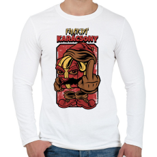 PRINTFASHION FUCKING KARÁCSONY - Férfi hosszú ujjú póló - Fehér