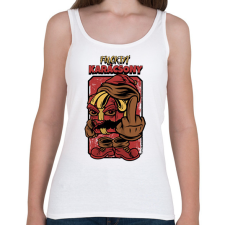 PRINTFASHION FUCKING KARÁCSONY - Női atléta - Fehér női trikó