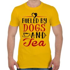 PRINTFASHION Fueled by dogs and tea - Férfi póló - Sárga férfi póló