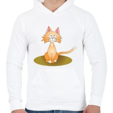 PRINTFASHION Fülelőcic - Férfi kapucnis pulóver - Fehér férfi pulóver, kardigán