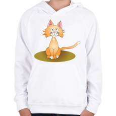 PRINTFASHION Fülelőcic - Gyerek kapucnis pulóver - Fehér