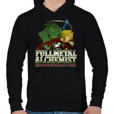 PRINTFASHION Fullmetal Alchemist - Férfi kapucnis pulóver - Fekete férfi pulóver, kardigán