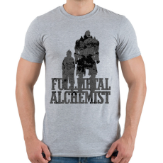 PRINTFASHION Fullmetal Alchemist - Férfi póló - Sport szürke