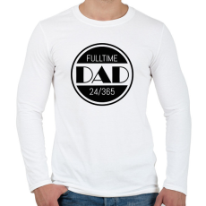 PRINTFASHION Fulltime DAD 24/365 - Férfi hosszú ujjú póló - Fehér