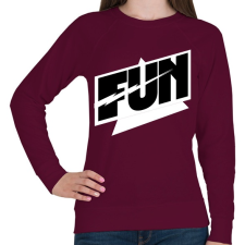 PRINTFASHION FUN thunder - Női pulóver - Bordó női pulóver, kardigán