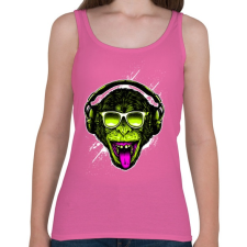 PRINTFASHION Funky majom - Női atléta - Rózsaszín női trikó