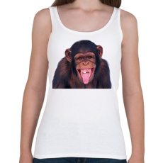 PRINTFASHION Funny Chimpanzee - Női atléta - Fehér