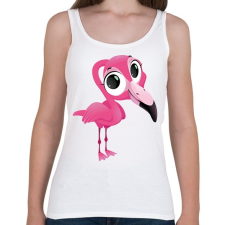 PRINTFASHION Funny Flamingo - Női atléta - Fehér női trikó
