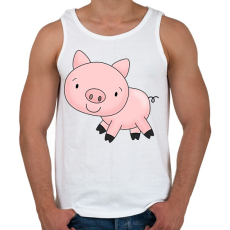 PRINTFASHION Funny Pig baby - Férfi atléta - Fehér