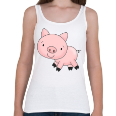 PRINTFASHION Funny Pig baby - Női atléta - Fehér