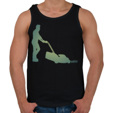 PRINTFASHION Fűnyírás - Férfi atléta - Fekete