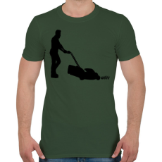 PRINTFASHION Fűnyírás - Férfi póló - Katonazöld