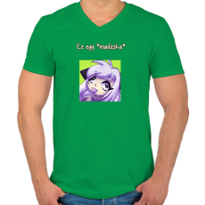 PRINTFASHION Fura ez a macska - Férfi V-nyakú póló - Zöld