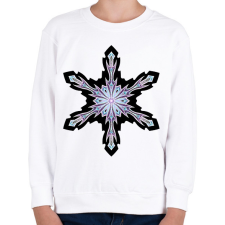 PRINTFASHION Furcsa hópehely fekete háttérrel - Gyerek pulóver - Fehér gyerek pulóver, kardigán