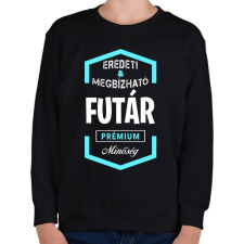 PRINTFASHION Futár prémium minőség - Gyerek pulóver - Fekete gyerek pulóver, kardigán