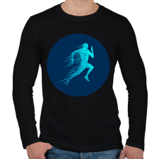 PRINTFASHION futás - Férfi hosszú ujjú póló - Fekete férfi póló