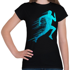 PRINTFASHION futás - Női póló - Fekete női póló