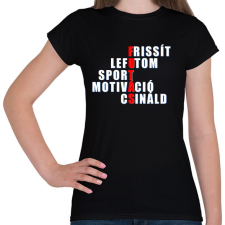 PRINTFASHION Futás szavak - Női póló - Fekete női póló