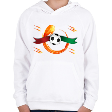 PRINTFASHION Futball - Gyerek kapucnis pulóver - Fehér gyerek pulóver, kardigán
