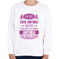 PRINTFASHION Futó anyuka - Gyerek pulóver - Fehér gyerek pulóver, kardigán