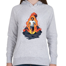 PRINTFASHION Futó - Női kapucnis pulóver - Sport szürke női pulóver, kardigán