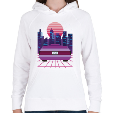 PRINTFASHION Future car - Női kapucnis pulóver - Fehér