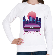 PRINTFASHION Future car - Női pulóver - Fehér