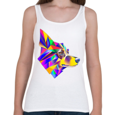 PRINTFASHION FuturPup 2.0 - Női atléta - Fehér női trikó