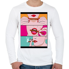 PRINTFASHION Füves csaj - Férfi hosszú ujjú póló - Fehér férfi póló