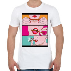 PRINTFASHION Füves csaj - Férfi póló - Fehér