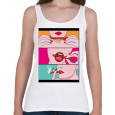 PRINTFASHION Füves csaj - Női atléta - Fehér