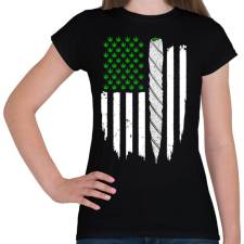 PRINTFASHION Füves zászló - Női póló - Fekete női póló