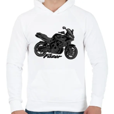 PRINTFASHION fz6 - Férfi kapucnis pulóver - Fehér férfi pulóver, kardigán