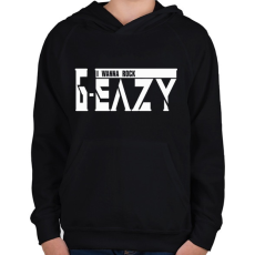 PRINTFASHION G-eazy I wanna rock - Gyerek kapucnis pulóver - Fekete