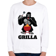 PRINTFASHION G(o)rilla - Gyerek pulóver - Fehér gyerek pulóver, kardigán