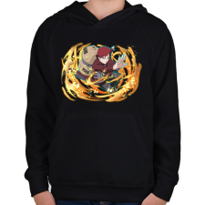 PRINTFASHION Gaara - Gyerek kapucnis pulóver - Fekete gyerek pulóver, kardigán