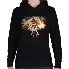 PRINTFASHION Gaara - Női kapucnis pulóver - Fekete