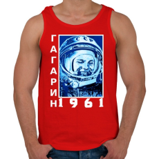 PRINTFASHION Gagarin 1961 Cirill - Férfi atléta - Piros