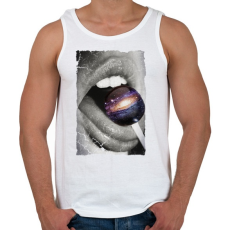 PRINTFASHION Galaktikus íz - Férfi atléta - Fehér