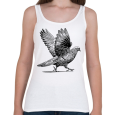 PRINTFASHION Galamb rajz - Női atléta - Fehér