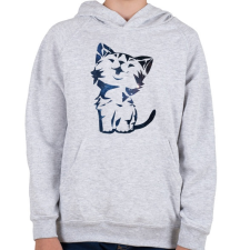 PRINTFASHION galaxis cica - Gyerek kapucnis pulóver - Sport szürke gyerek pulóver, kardigán