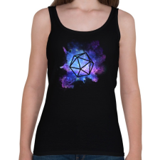 PRINTFASHION Galaxis D20 (Kicsi) - Női atléta - Fekete női trikó