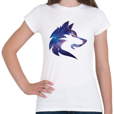 PRINTFASHION Galaxis farkas - Női póló - Fehér