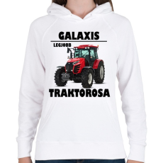PRINTFASHION Galaxis legjobb traktoros  - Női kapucnis pulóver - Fehér