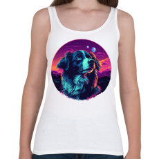 PRINTFASHION Galaxy Border Collie - Női atléta - Fehér