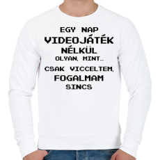 PRINTFASHION Game - Férfi pulóver - Fehér