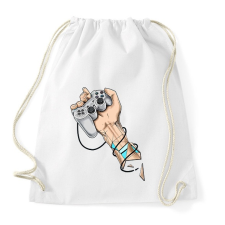 PRINTFASHION Game in hand - Sportzsák, Tornazsák - Fehér tornazsák