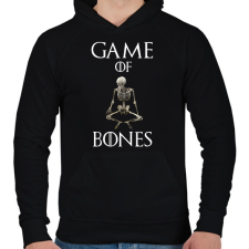 PRINTFASHION game of bones - Férfi kapucnis pulóver - Fekete férfi pulóver, kardigán