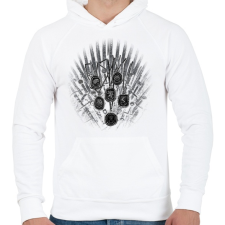 PRINTFASHION game of thrones - Férfi kapucnis pulóver - Fehér férfi pulóver, kardigán